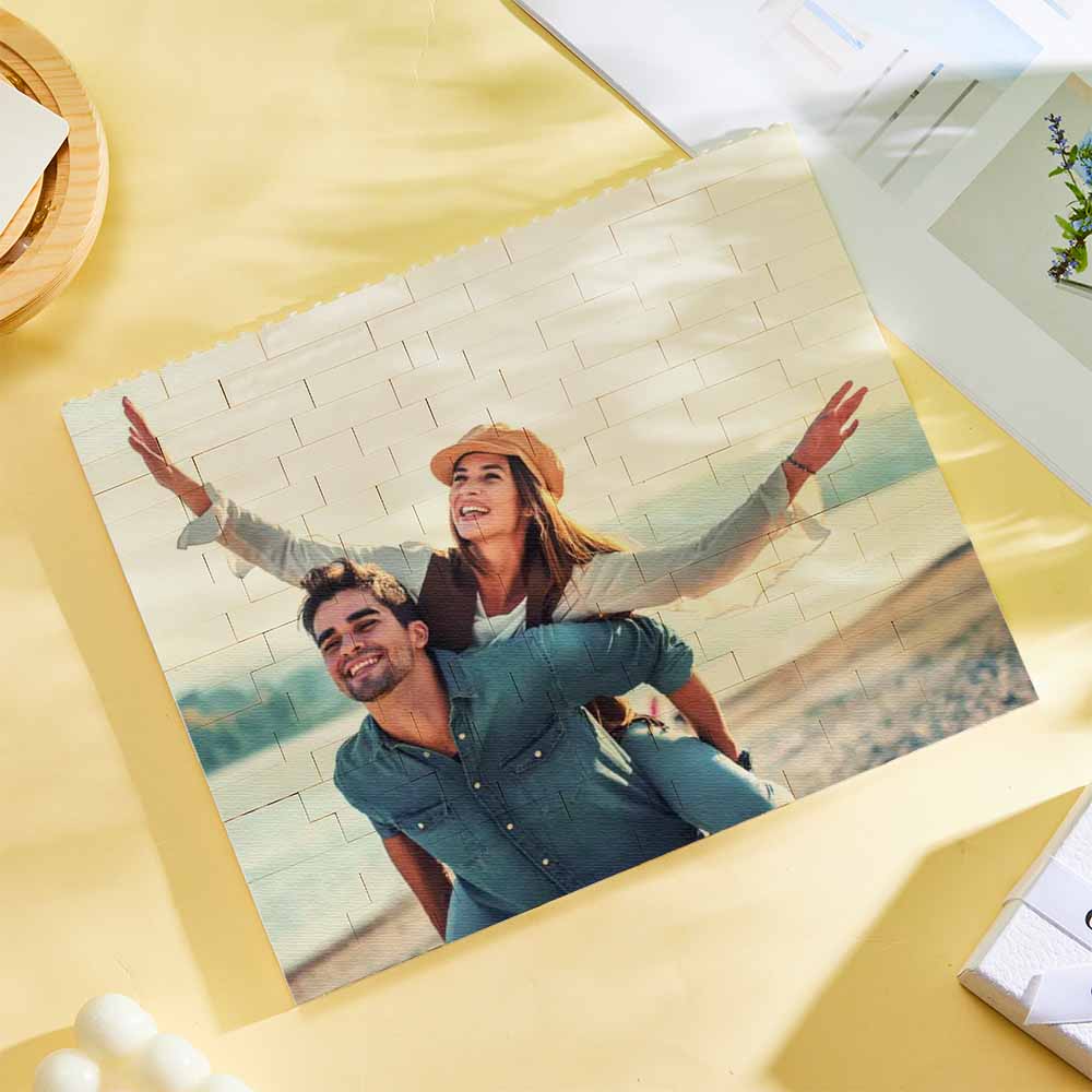 Valentine's Day Gifts Personalized Building Brick Custom Photo Block Square Shape